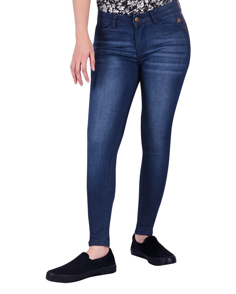 Picture of BLACK MID WAIST ANKLE SKINNY