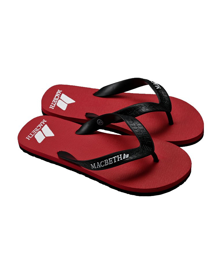 Picture of Macbeth Men's Flip Flops - red