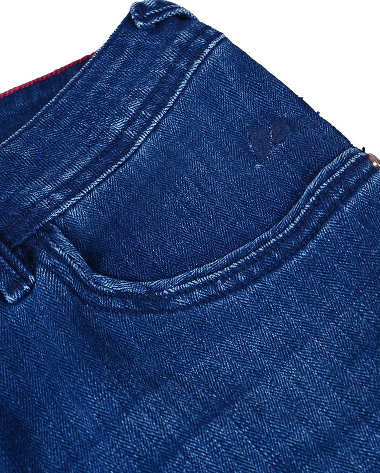 Picture of DENIM SHORTS - ACID BLUE
