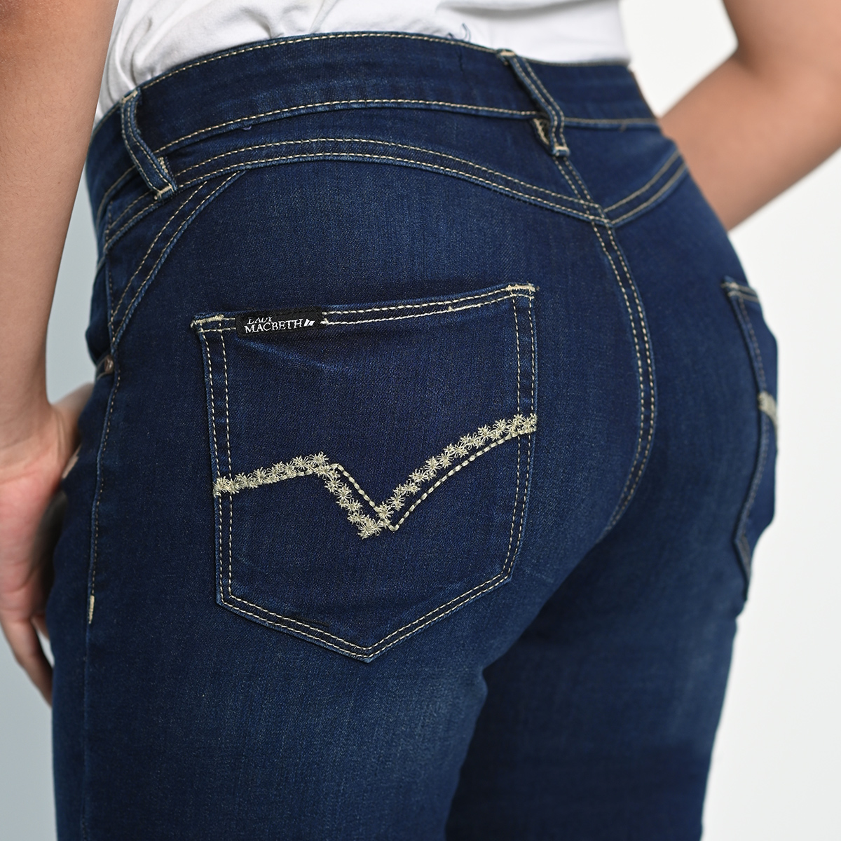 Picture of Dark Indigo High Waist Ankle Skinny