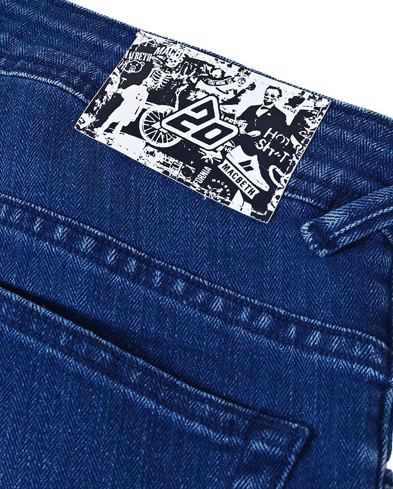Picture of DENIM SHORTS - ACID BLUE