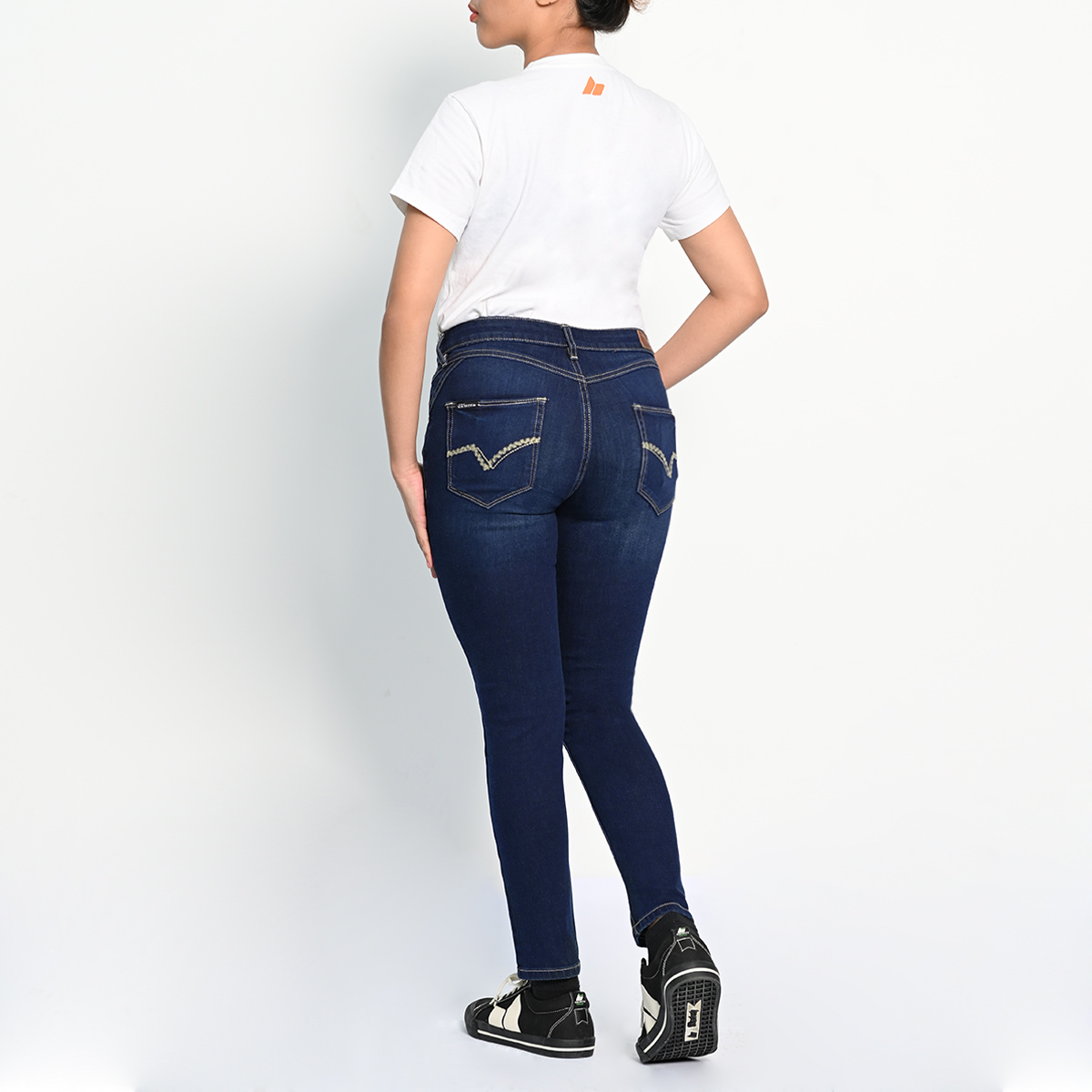 Picture of Dark Indigo High Waist Ankle Skinny