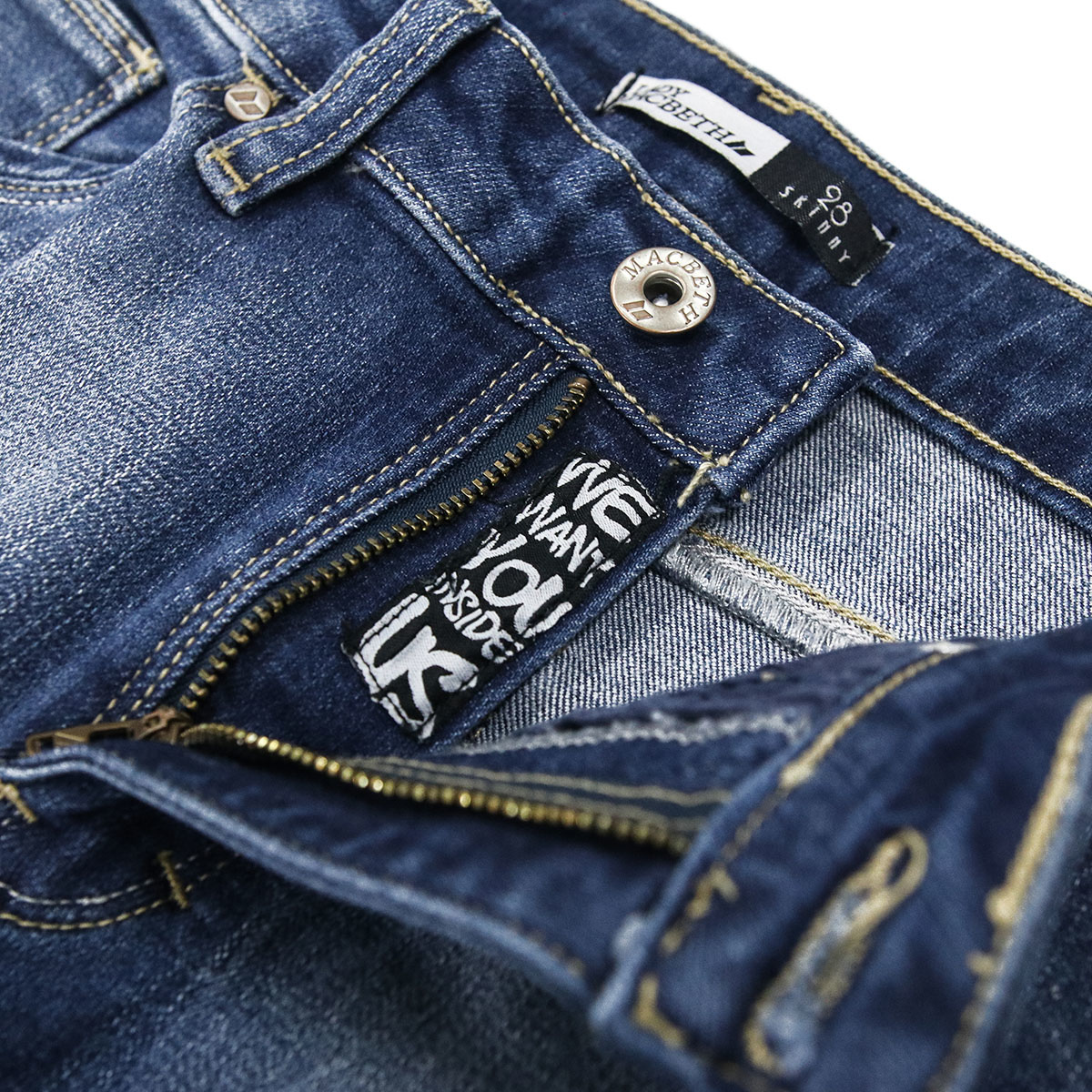 Picture of Classic Medium Blue High waist Slim Straight