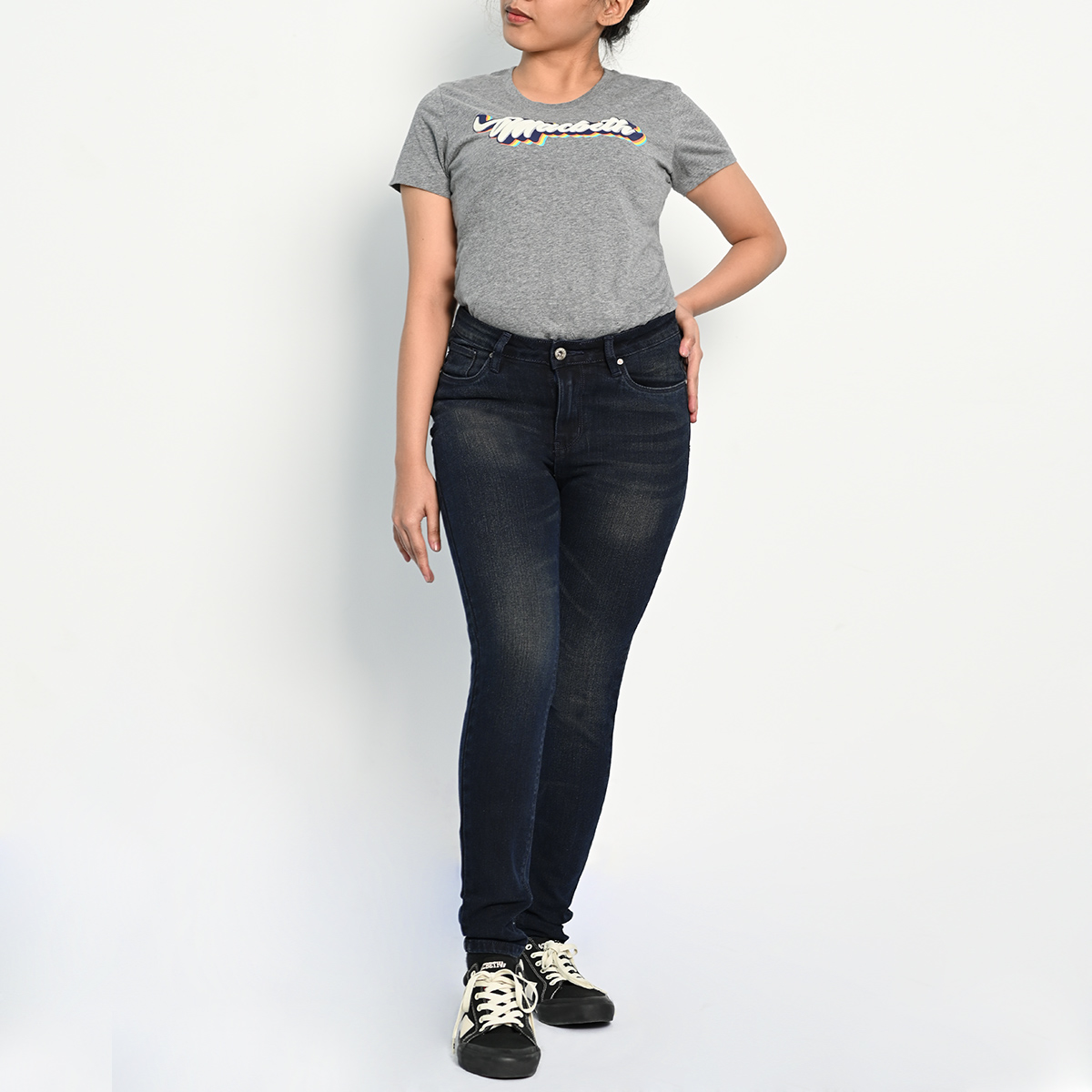 Picture of Dark Fancy Blast high Waist Regular skinny