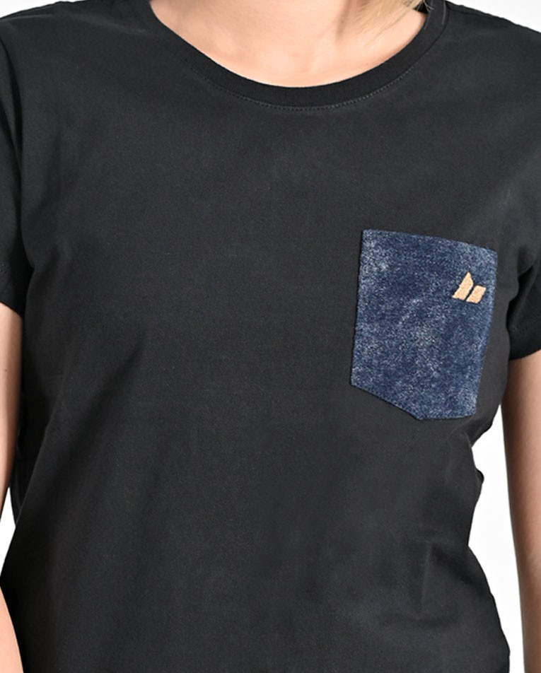 Picture of LADIES DENIM POCKET TEE
